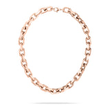 Tamaris Halskette - Matt und glänzend: Die ovale Halskette aus Roségold von Tamaris auf weißem Grund verleiht jedem Outfit eine kühne Eleganz.
