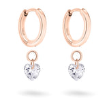 Tamaris Creole - Be My Valentine; Mini-Creole in der Farbe roségold mit herzförmig geschliffenen Zirkonia Zusatzbild