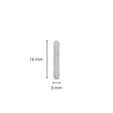 Die Ti Sento Milano Creole - Die klassische Creole von Ti Sento Milano ist ein diamantbesetzter Ohrring, 16 mm hoch und 3 mm breit, mit einem ovalen Kettenglied-Design und Messpfeilen.