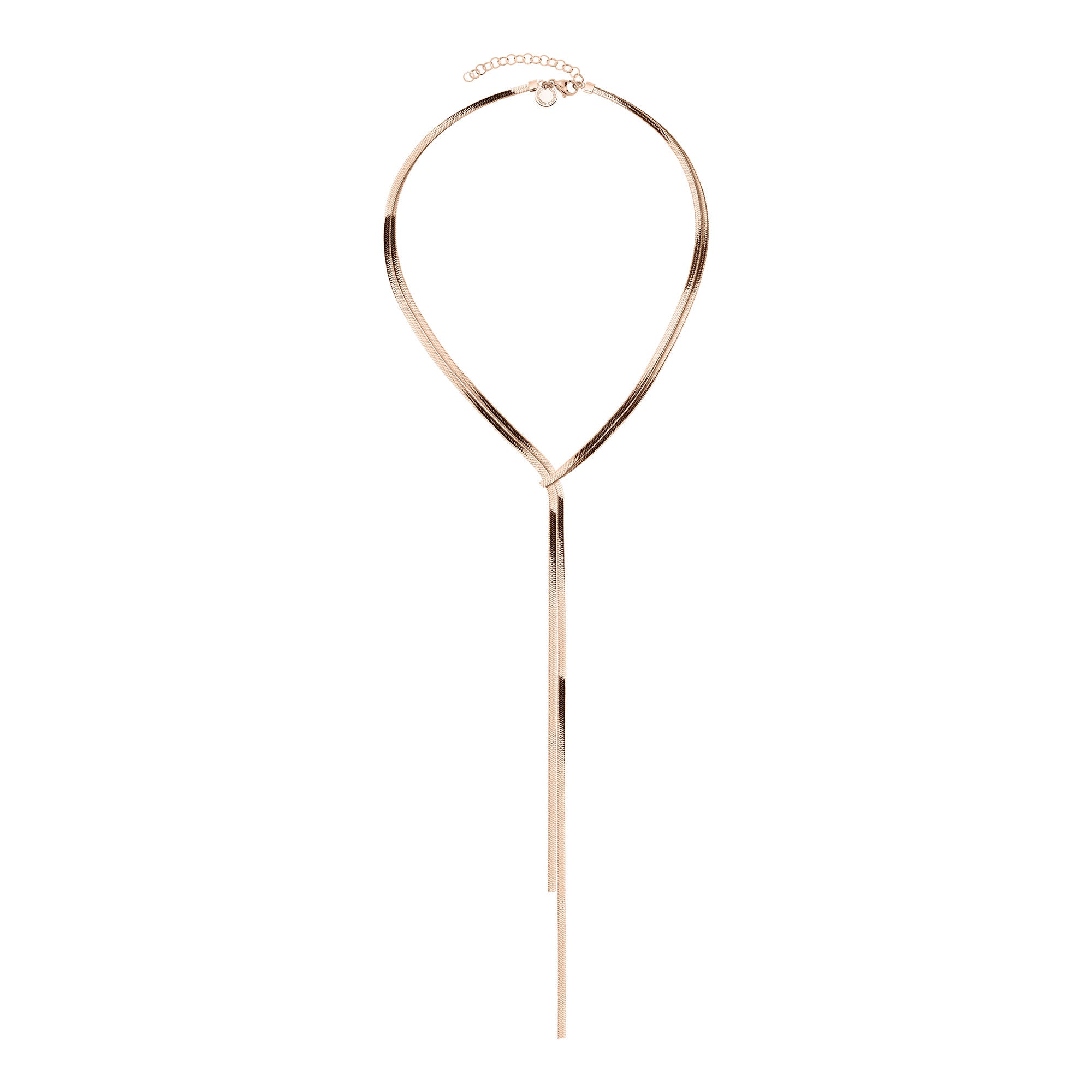 Die elegante Y-förmige Halskette von Liebeskind Berlin verfügt über eine lange Kette und einen verstellbaren Verschluss, gefertigt aus hochwertigem Edelstahl für dauerhaften Glanz und Eleganz.