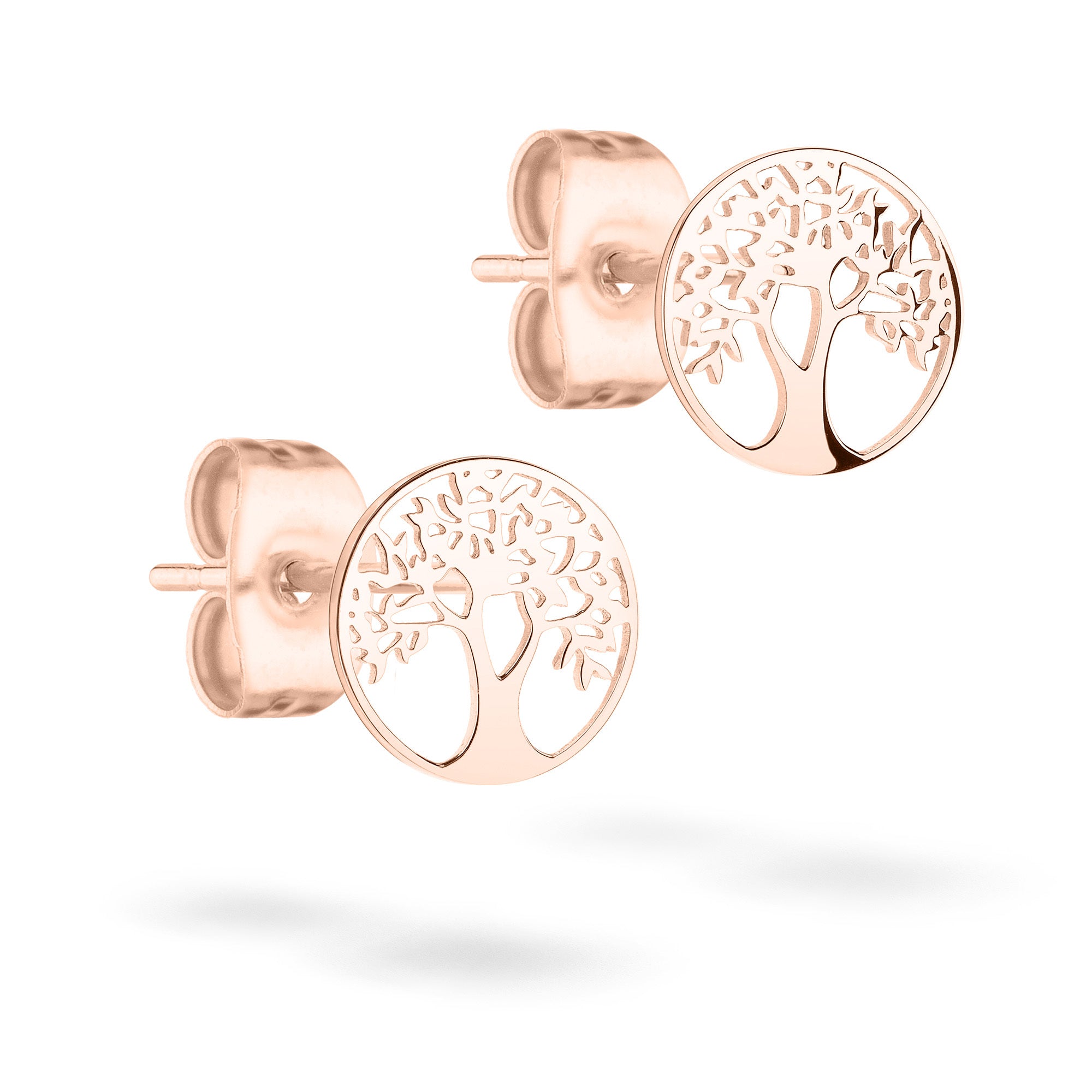 Tamaris Ohrstecker in der Farbe roségold mit Lebensbaummuster Produktbild