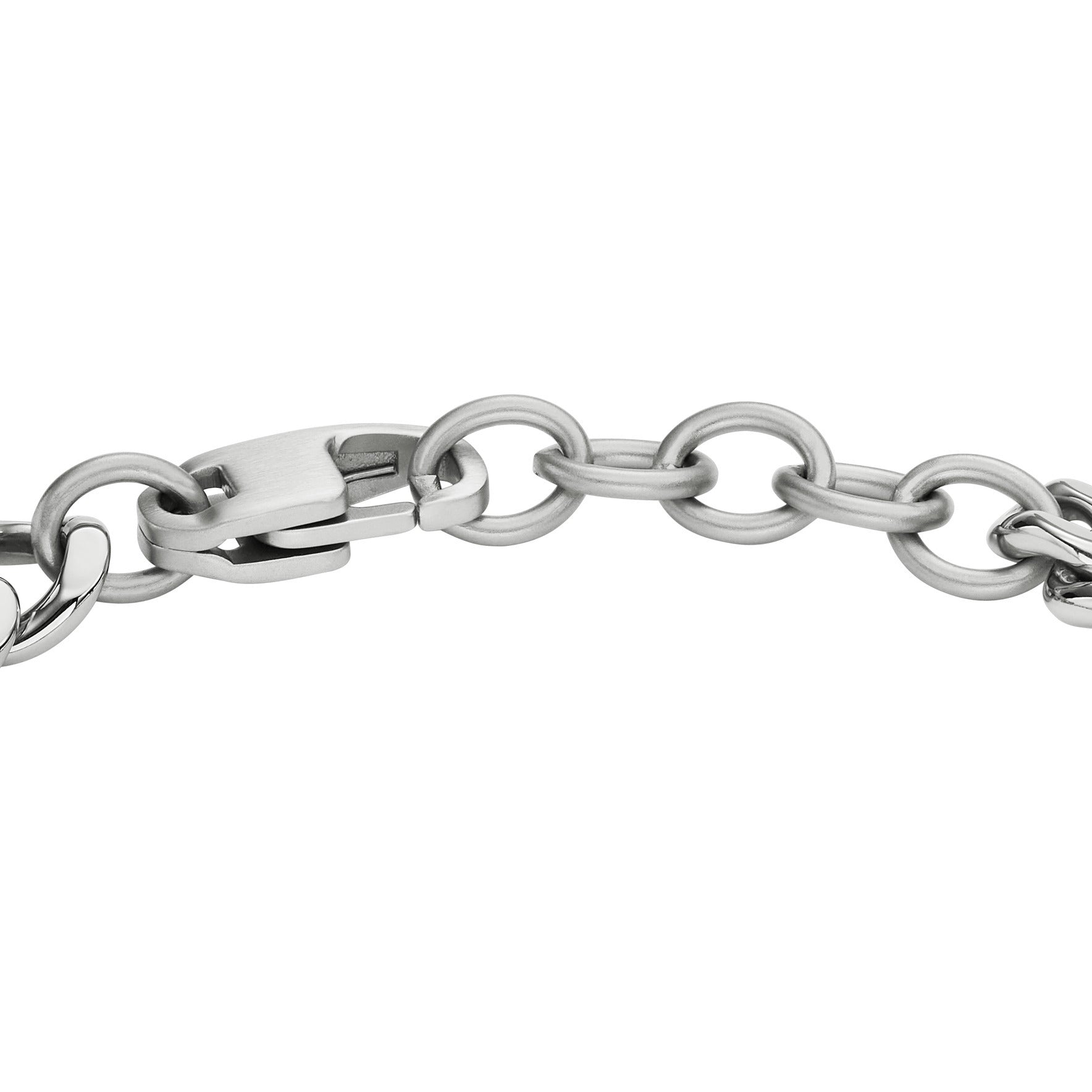 Fossil Armband - Heritage D-Link; in der Farbe silber; Bild vom Verschluss