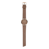 Liebeskind Berlin Armbanduhr mit braunem Ziffernblatt aus Leder, roségoldenem Gehäuse und braunem Lederband Zusatzbild