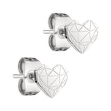 Mit dem LIEBESKIND BERLIN Ohrstecker - Broken Heart Mini von Liebeskind Berlin, der mit seiner silbernen Herzform und den geometrischen Facetten einen schicken, modernen Look kreiert, wird Ihr Stil aufgewertet.