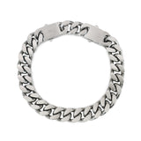 Fynch-Hatton Armband aus breiter Panzerkette in der Farbe silber; Produktbild