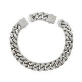 Fynch-Hatton Armband aus breiter Panzerkette in der Farbe silber; Zusatzbild