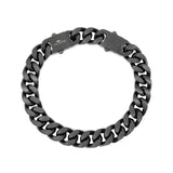 Fynch-Hatton Armband aus breiter Panzerkette in der Farbe schwarz; Produktbild