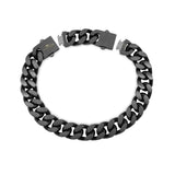 Fynch-Hatton Armband aus breiter Panzerkette in der Farbe schwarz; Zusatzbild