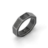 Fynch-Hatton Ring in Oktagon-Form und der Farbe grau; Größe 64, Produktbild