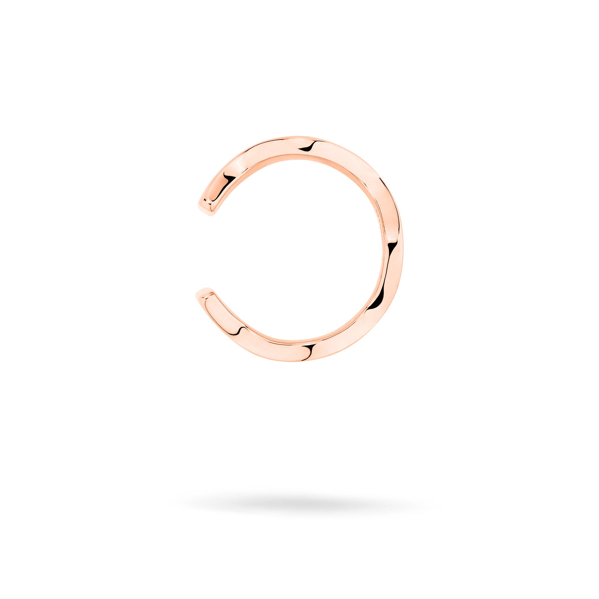 Apple of Eden Ear Cuff in gewellter Form und der Farbe roségold; Seitenansicht