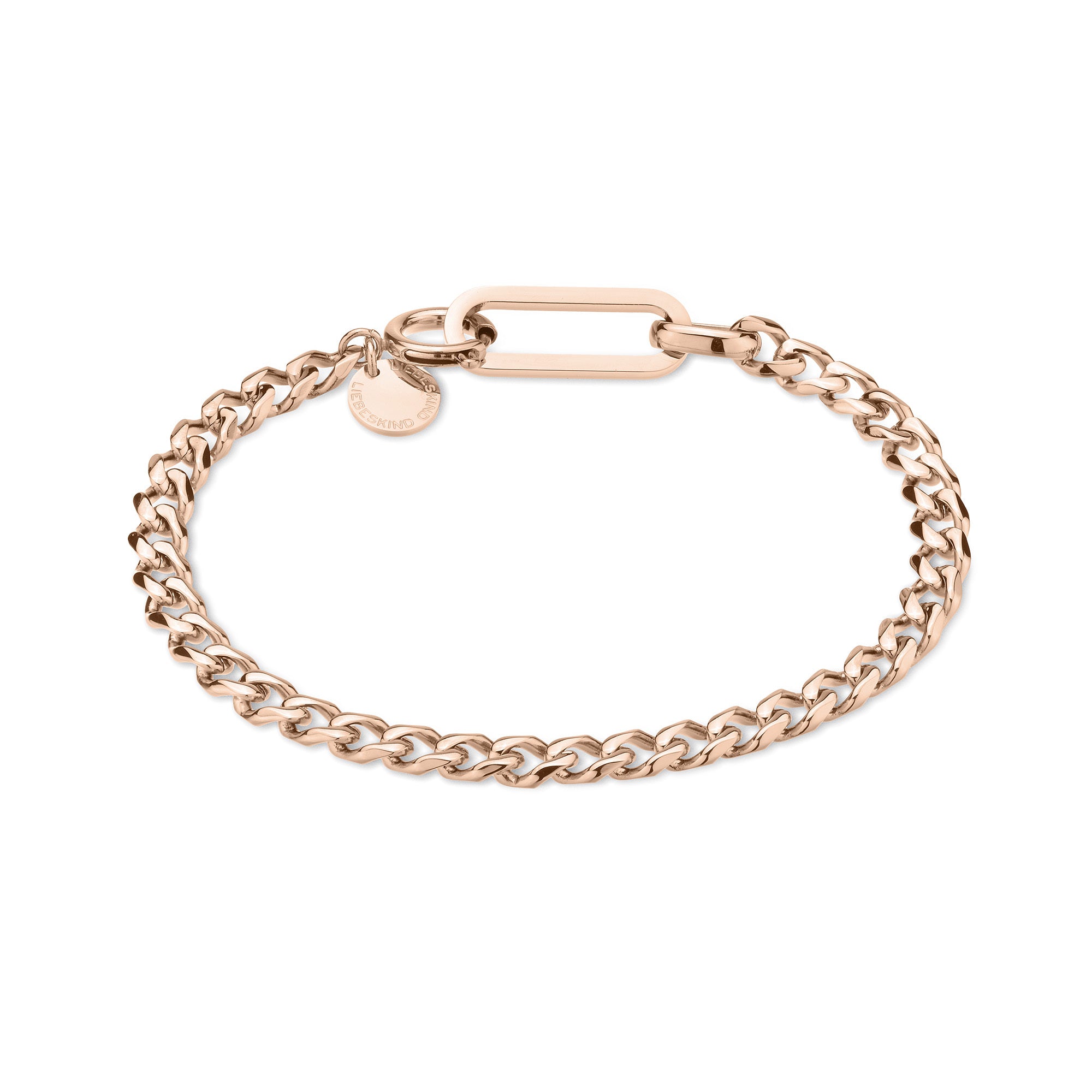 Liebeskind Berlin Armband mit Panzerkette in der Farbe roségold Produktbild