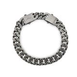 Fynch-Hatton Armband aus breiter Panzerkette in der Farbe grau; Produktbild