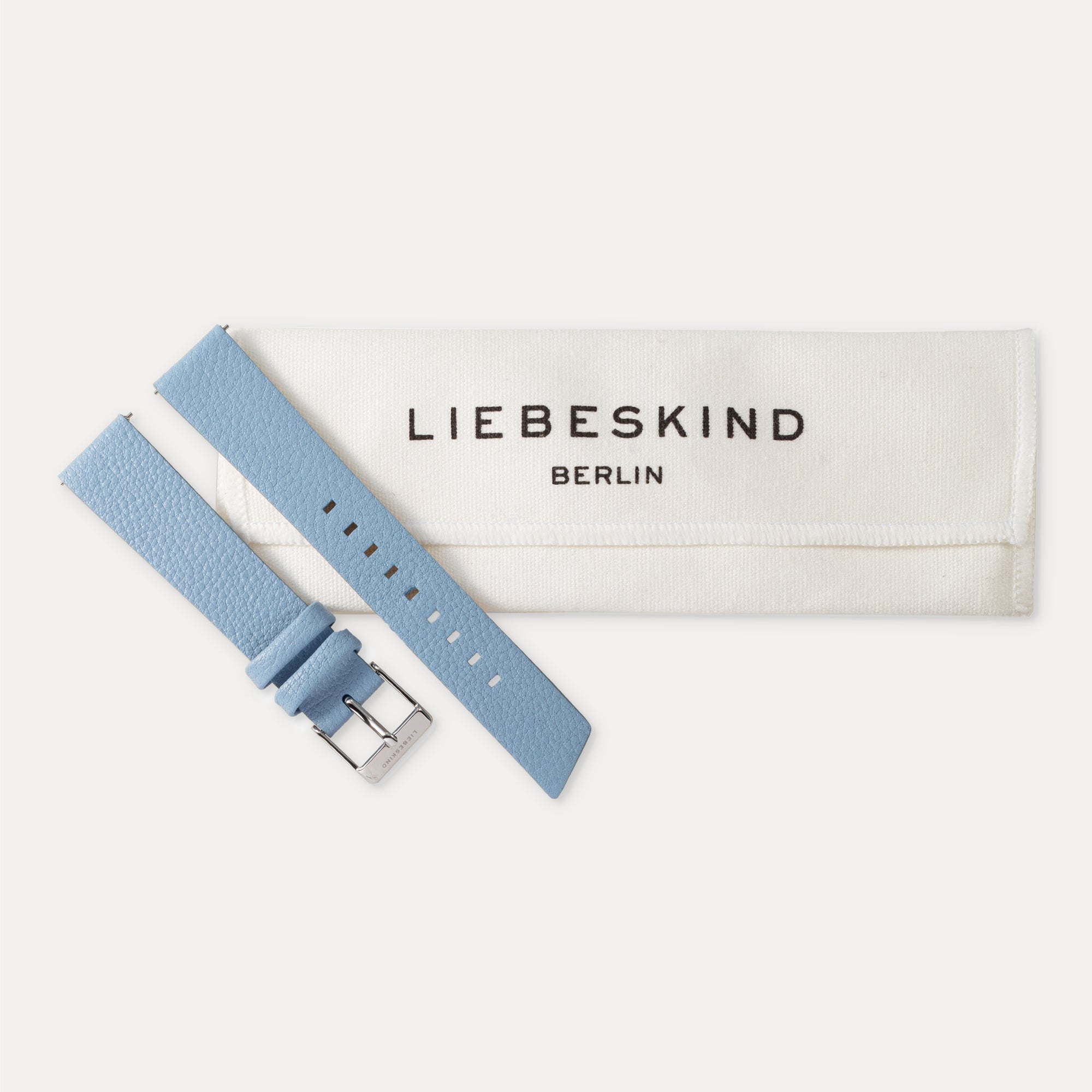 Liebeskind Berlin Uhrenband; blau Lederband Zusatzbild