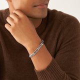 Fossil Armband - Heritage D-Link; in der Farbe silber Tragebild