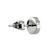 Liebeskind Berlin Ohrstecker mit keeploving-Logo-Gravur in der Farbe silber; Seitenansicht