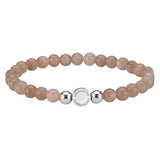 Liebeskind Berlin Armband Beads; Pink Opal in der Farbe silber Steingröße 6mm Produktbild