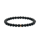 Liebeskind Berlin Armband mit Beads aus schwarzem Turmalin und goldenem Logo mit der Steingröße 6mm Produktbild