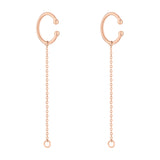 Liebeskind Berlin Ear Cuff mit einer Kette für einen beliebigen Stecker, in der Farbe roségold; Produktbild
