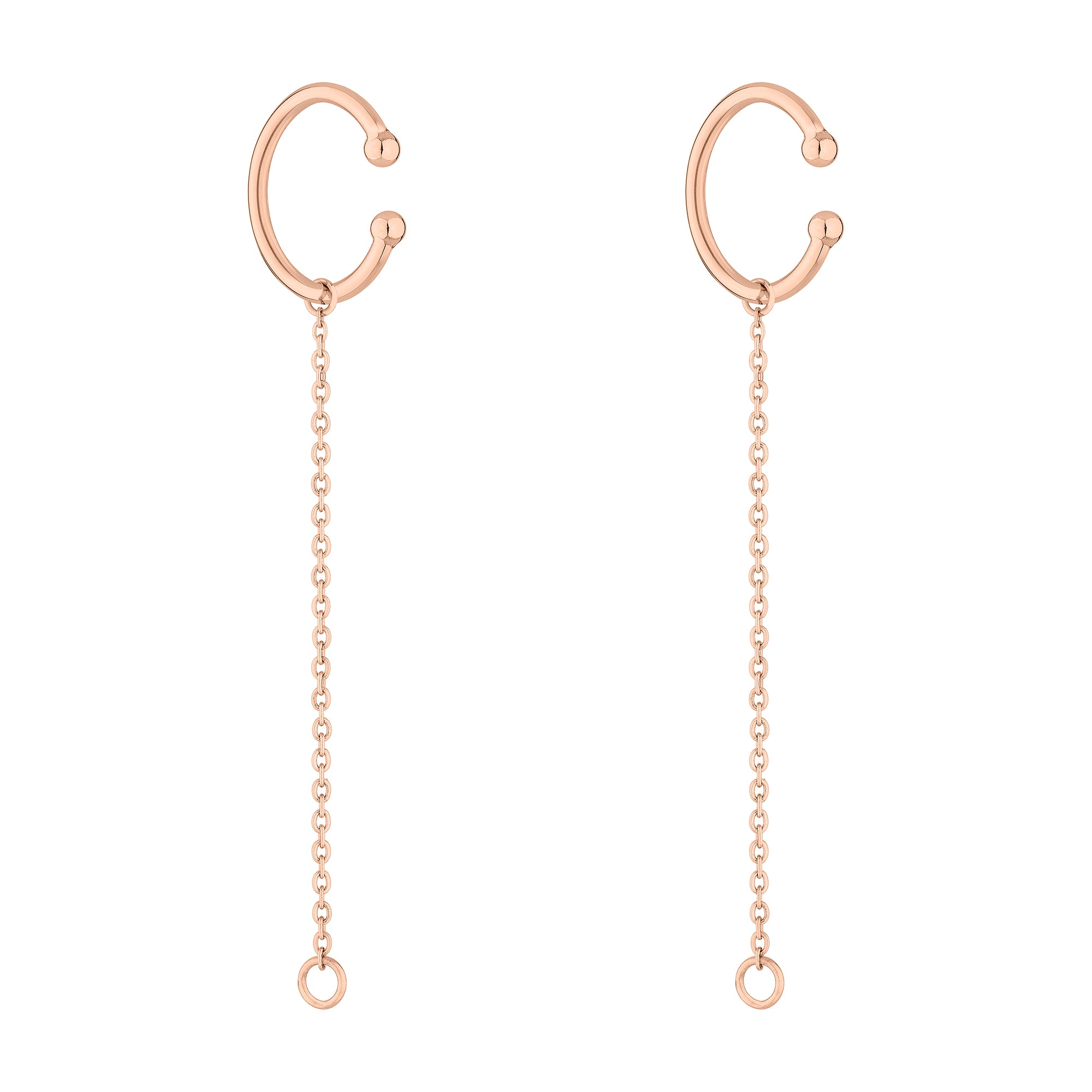 Liebeskind Berlin Ear Cuff mit einer Kette für einen beliebigen Stecker, in der Farbe roségold; Produktbild