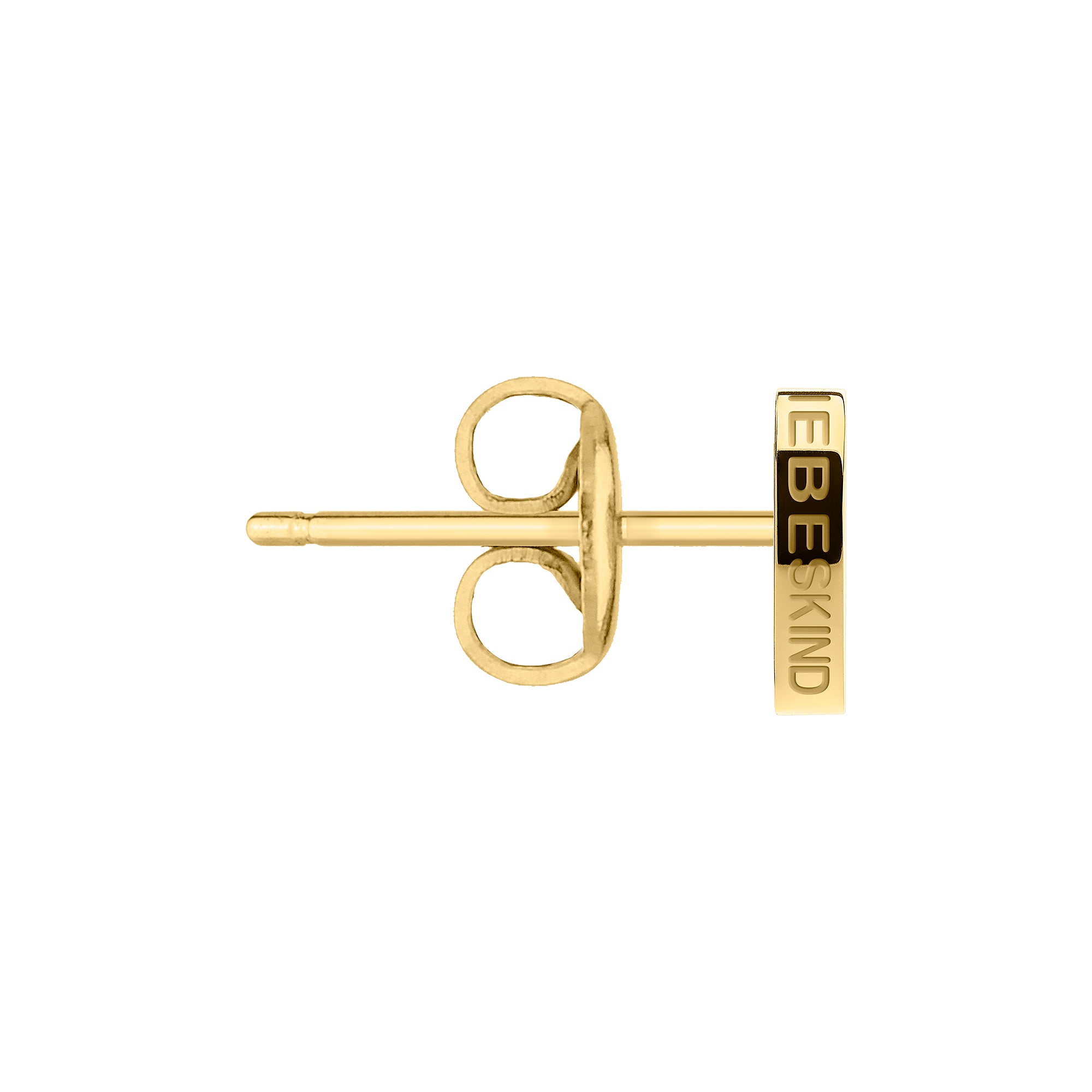 Liebeskind Berlin Ohrstecker in Herzform, in der Farbe gold; Seitenansicht