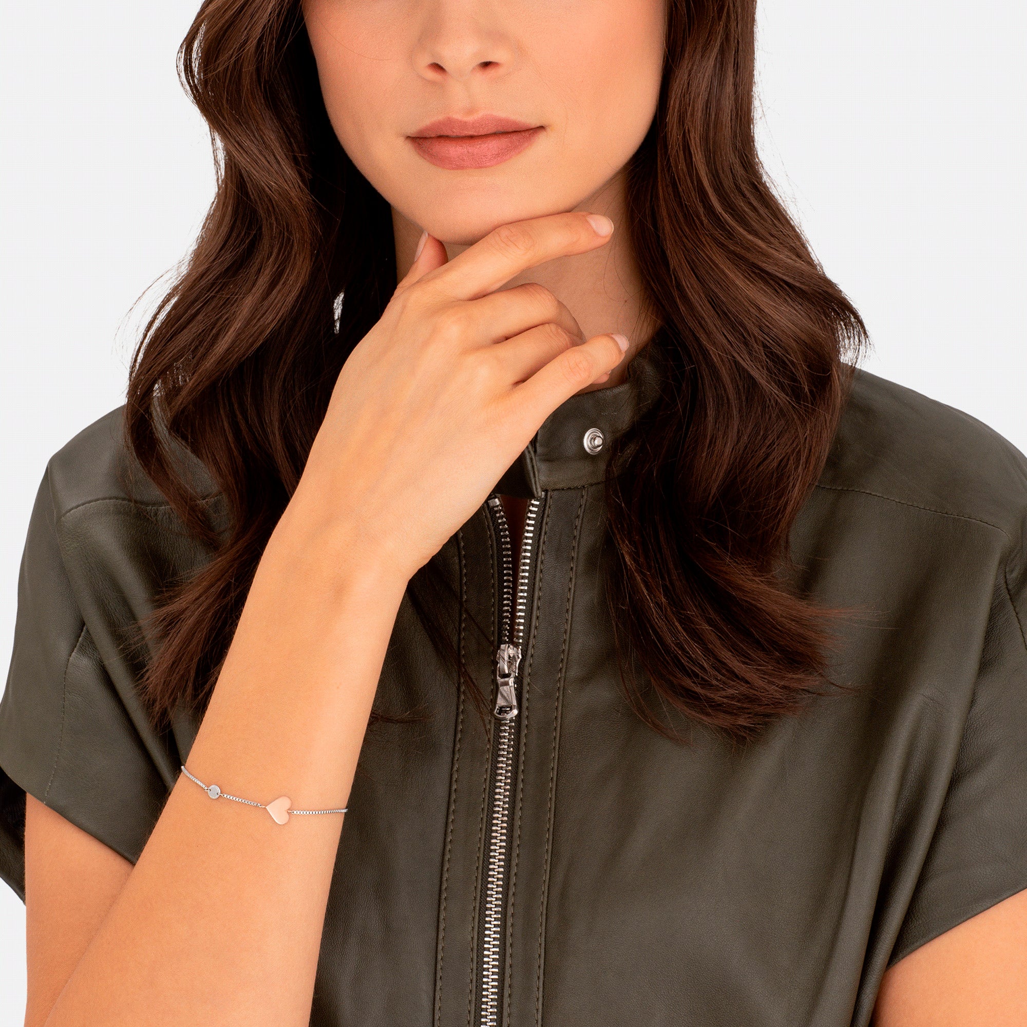 Liebeskind Berlin Armband - Minimalist Heart mit Herzanhänger; bicolor Tragebild
