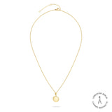 Liebeskind Berlin Halskette - Charms Basiskette; feine Kette mit rundem Logoanhänger in der Farbe gold Produktbild
