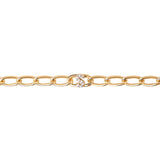 PDPaola Armband bestehend aus einer goldenen Gliederkette und einem goldenen, steinbesetzten S als Anhänger; Zusatzbild