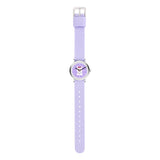 Cool Time Kids Armbanduhr mit lila Zifferblatt mit Lama-Design, silbernem Gehäuse und lila Textilband; Zusatzbild