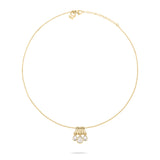 Die Echtzeit Halskette - Like Diamonds von Echtzeit ist aus Gold gefertigt und mit drei tropfenförmigen Anhängern mit funkelnden klaren Steinen verziert - ein zeitloses Accessoire für jeden Anlass.