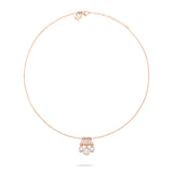 Die Echtzeit Halskette - Like Diamonds von Echtzeit besticht durch zartes Roségold und drei funkelnde Tropfenanhänger für einen zeitlosen, eleganten Look.