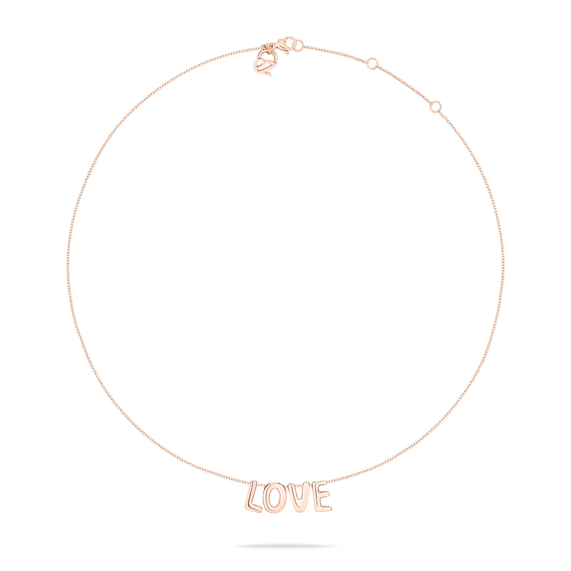 Die Echtzeit Halskette - Love Letters von Echtzeit begeistert mit stilvollem Anhänger und zarter Kette - ein modisches Accessoire, elegant auf weißem Hintergrund präsentiert.