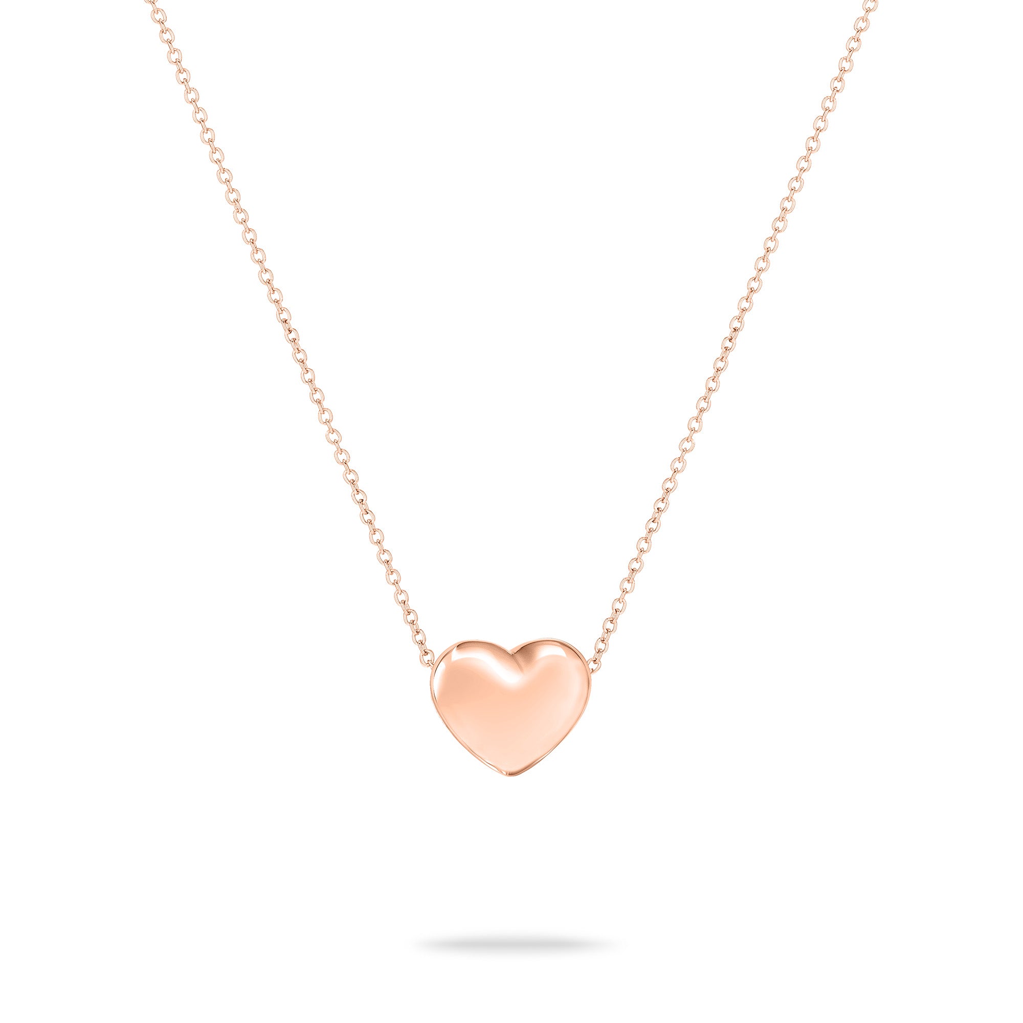 Die Echtzeit Halskette - Puffy Heart von Echtzeit ist eine minimalistische Kette mit kleinem, roségoldenem Herzanhänger - ein zeitloses und filigranes Accessoire für jeden Anlass.