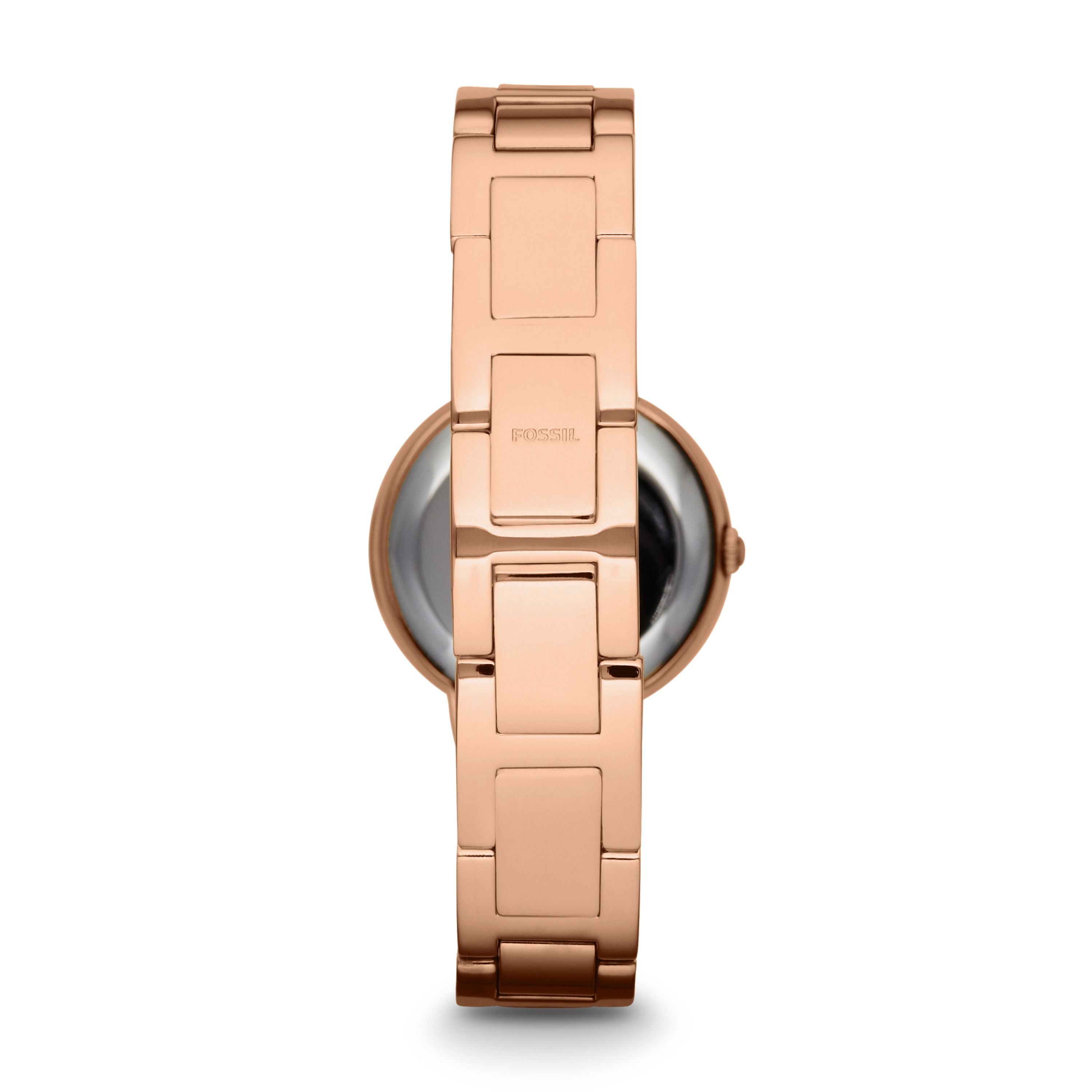 Fossil Armbanduhr - The Rose Stones in der Farbe roségold Rückansicht