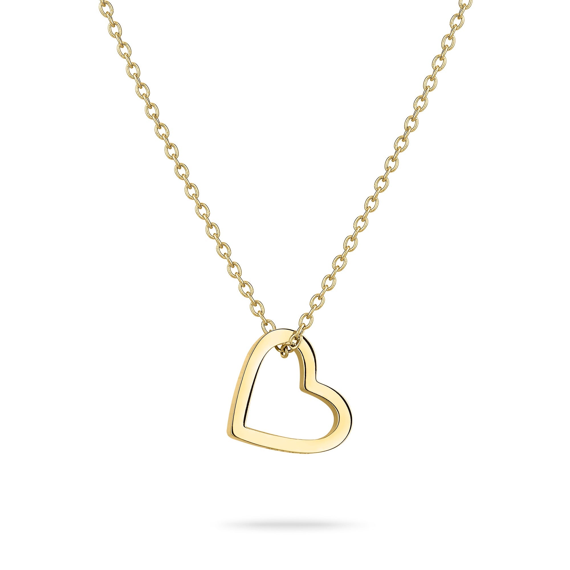 Liebeskind Berlin Collana In Acciaio Inox Con Ciondolo Cuore: 45 Cm, Colore Nero Lucido, Catena Rolò, Regalo Ideale