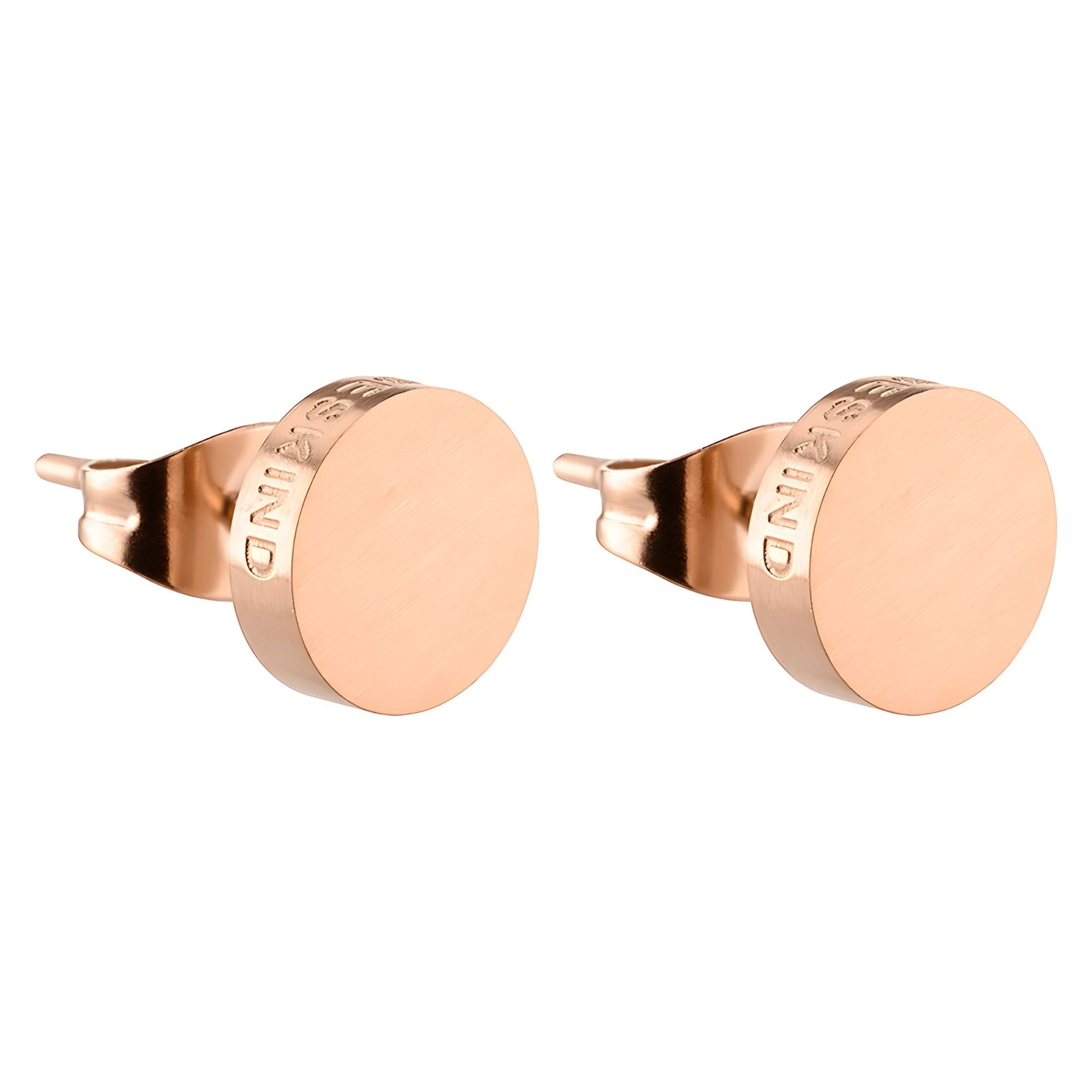 Minimalistischer LIEBESKIND BERLIN Ohrstecker "The Iconic Geometric" aus Edelstahl in Roségold mit feiner Seiten-Gravur - perfekter Schmuck von Liebeskind Berlin für jeden Tag.