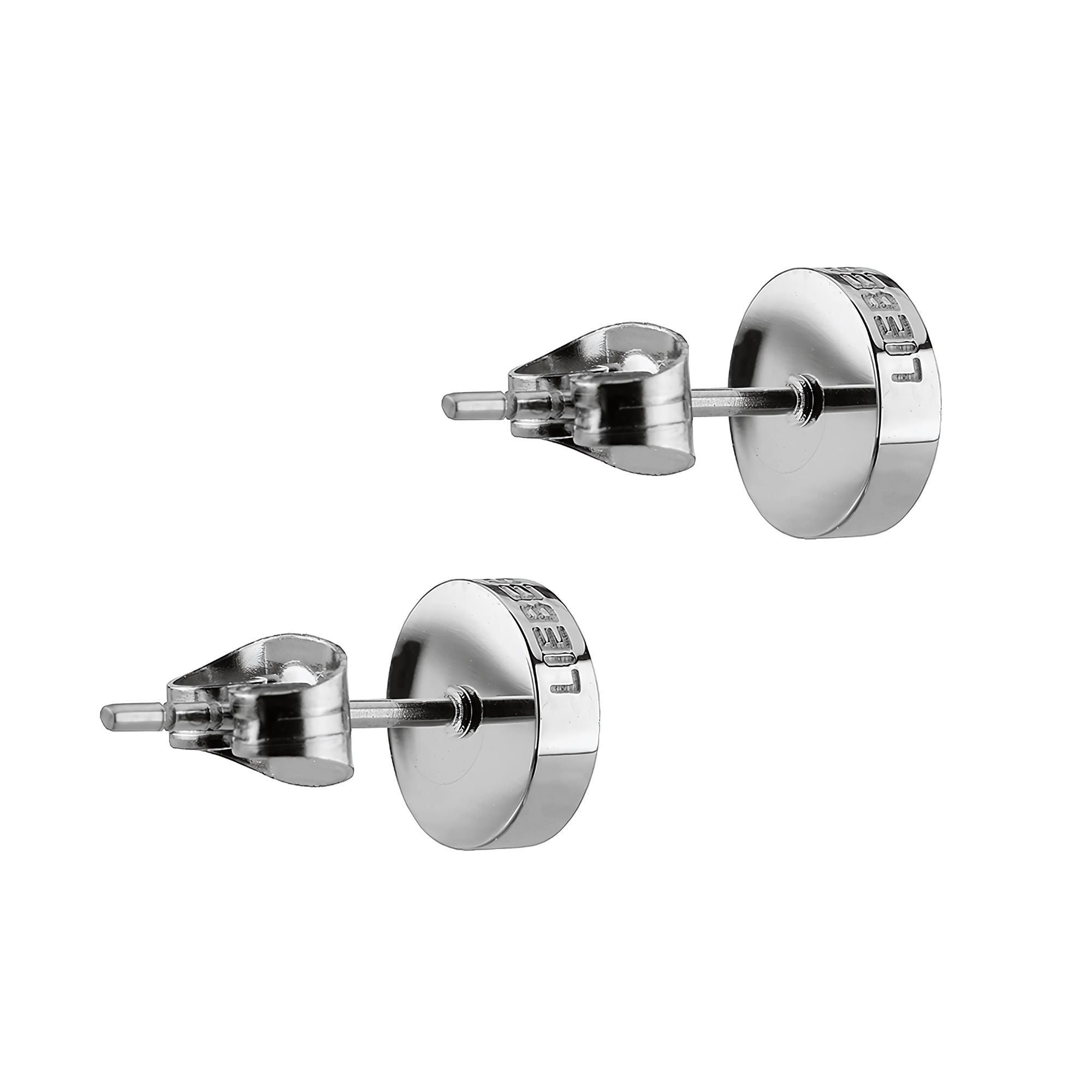 Die LIEBESKIND BERLIN Ohrstecker - Keep Loving sind runde silberne Edelstahl-Ohrstecker mit eingraviertem Randtext und Schmetterlingsrücken - ein modernes Statement-Stück von Liebeskind Berlin.