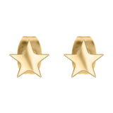 Ein Paar goldene sternförmige LIEBESKIND BERLIN Ohrstecker - The Star von Liebeskind Berlin aus unserer Schmuckkollektion, dargestellt auf weißem Hintergrund.