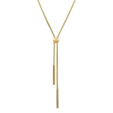 Die LIEBESKIND BERLIN Halskette - The Everyday Combination von Liebeskind Berlin besticht durch zwei vertikale Bar-Anhänger am runden Slider und ihre feine Kette - eine elegante Damenhalskette.
