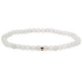 Liebeskind Berlin Armband; Beads aus Jade in der Farbe weiß und roségoldenem Logo mit der Steingröße 4mm Produktbild