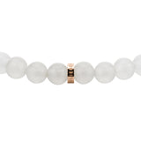 Liebeskind Berlin Armband mit Beads aus weißer Jade und roségoldenem Logo mit der Steingröße 6mm Zusatzbild