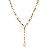 Die LIEBESKIND BERLIN Halskette - The Long Pearl von Liebeskind Berlin besteht aus einer goldenen Kette mit einem einzelnen Perlenanhänger, der jedem Outfit eine raffinierte Eleganz verleiht.