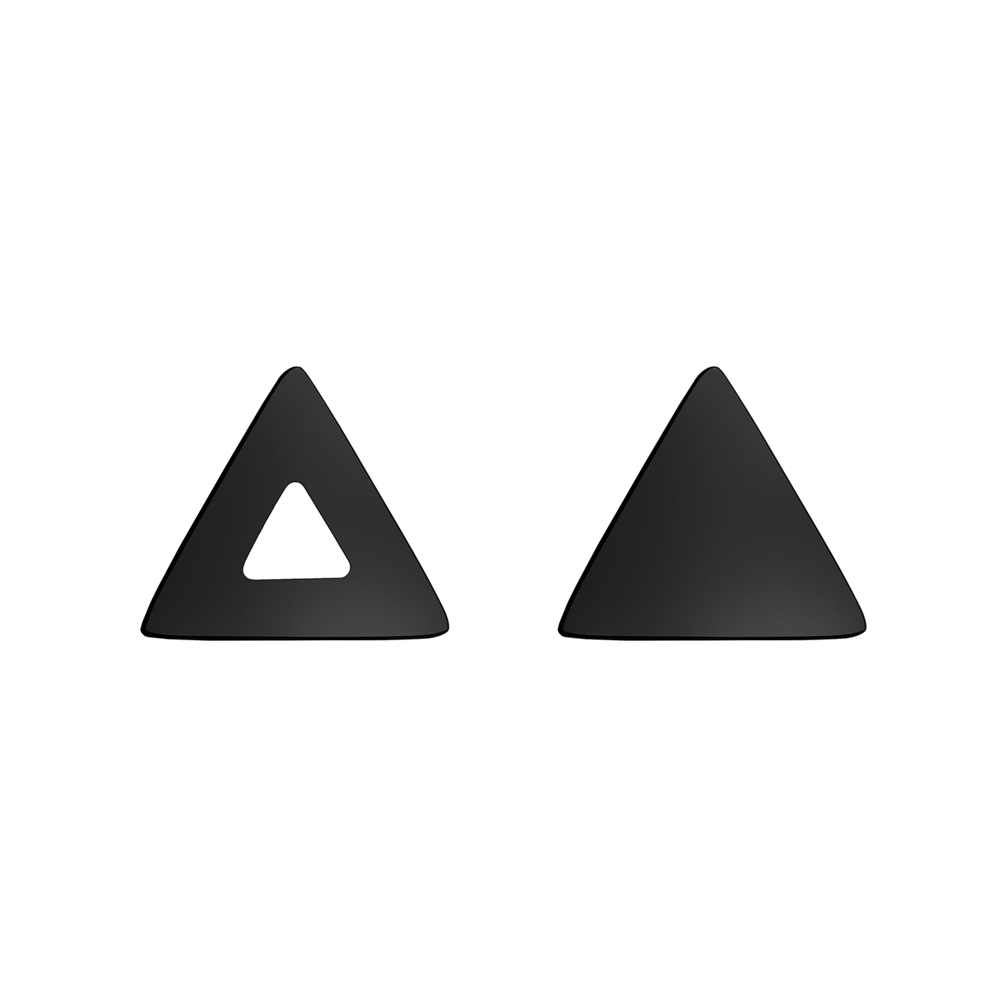 LIEBESKIND BERLIN Ohrstecker - Der Geometric von Liebeskind Berlin: Zwei schwarze Dreiecke - eins mit zentralem Ausschnitt, eins uni. Idealer Trend-Schmuck für einen mutigen 70ies Look.