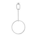 Der LIEBESKIND BERLIN Ohrhänger - The Geometric überzeugt mit minimalistischem Design: kleines ovales Glied, gerade Stange und großer runder Reif von Liebeskind Berlin hängen stilvoll aneinander.