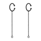 Liebeskind Berlin Ear Cuff mit einer Kette für einen beliebigen Stecker, in der Farbe schwarz; Produktbild