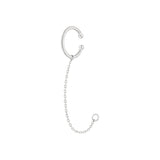 Liebeskind Berlin Ear Cuff mit einer Kette für einen beliebigen Stecker, in der Farbe silber; Produktbild