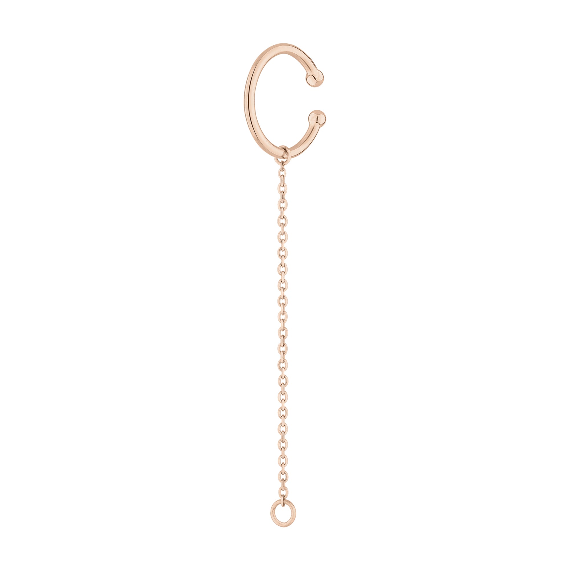 Liebeskind Berlin Ear Cuff mit einer Kette für einen beliebigen Stecker, in der Farbe roségold; Produktbild