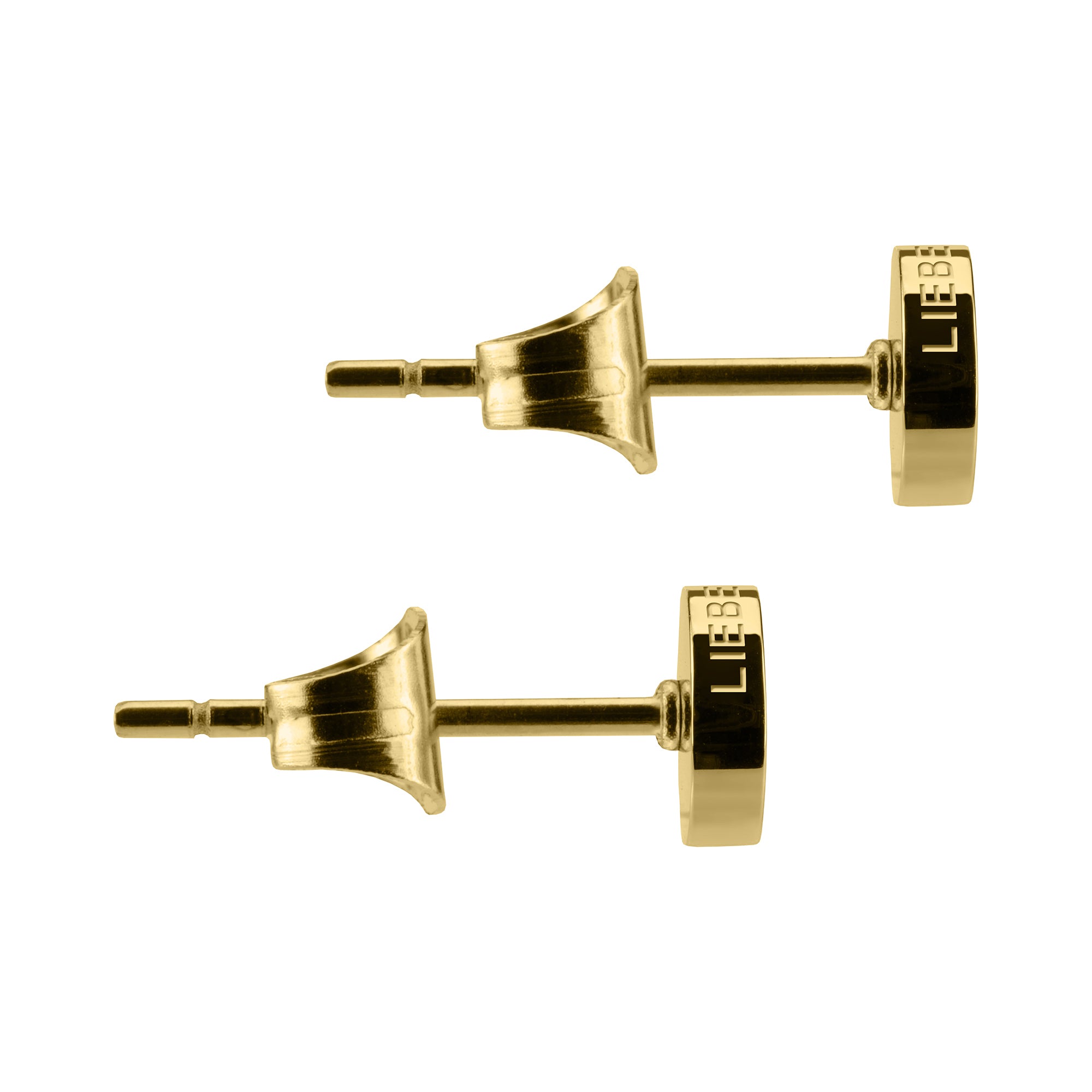 Liebeskind Berlin Ohrstecker in Kreisform, in der Farbe gold; Seitenansicht