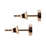 Liebeskind Berlin Ohrstecker in Kreisform, in der Farbe roségold; Seitenansicht