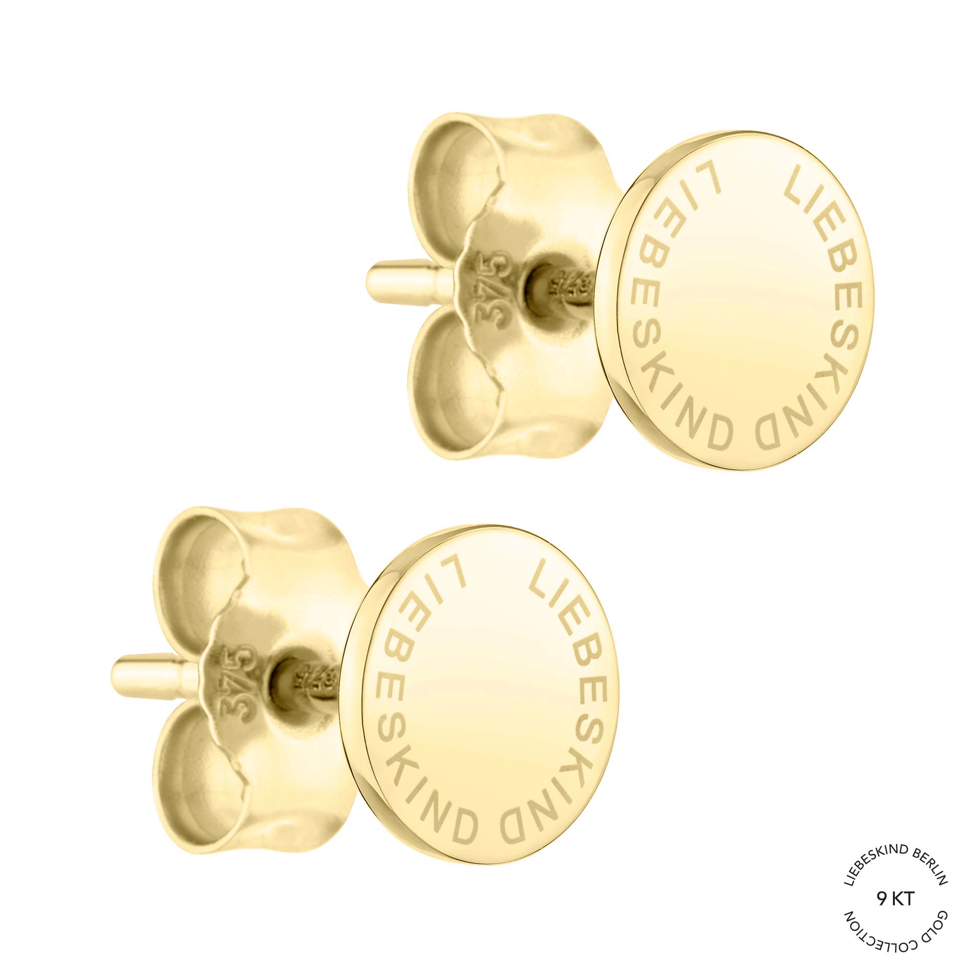 Orecchini A Cerchio Liebeskind Berlin LJ-0881-E-36 Con Pendolo Geometrico, IP Oro, Acciaio Inox