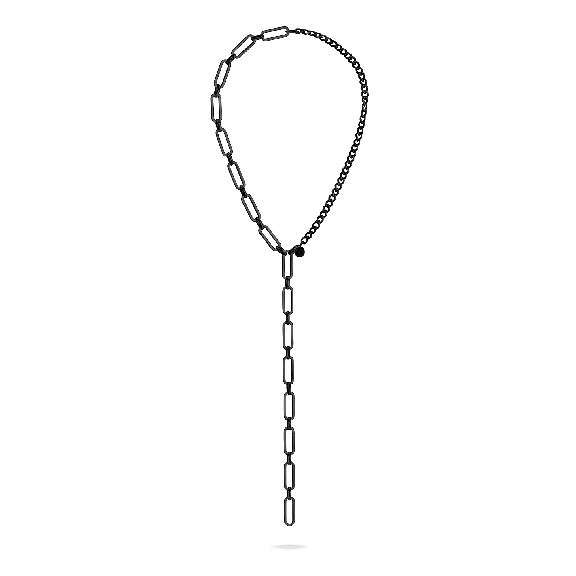 Die LIEBESKIND BERLIN Halskette - Two Chain von Liebeskind Berlin zeichnet sich durch ein asymmetrisches Design mit rechteckigen und runden Gliedern aus. So entsteht eine einzigartige Statement-Halskette, bei der eine Seite länger ist als die andere.